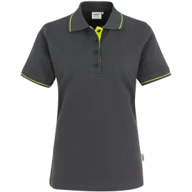 Damen Contrast Polo-Shirt &quot;Casual&quot; 203 M, anthrazit
