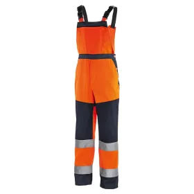 Warnschutz-Latzhose &quot;BUFFALO&quot; orange/marine 56