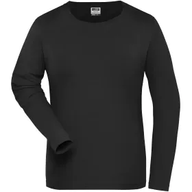 Damen Bio Stretch Langarmshirt &quot;JN1803&quot; UV-Schutz L, black