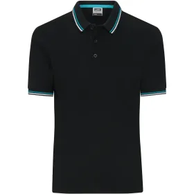 Polo-Shirt &quot;JN1306&quot; L, black/white/turquoise