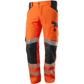 Warnschutz Stretch Bundhose &quot;2040-844&quot; warnorange/anthrazit, 54