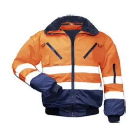 Warnschutz-Pilotenjacke 4in1 &quot;ERIK&quot; orange/marine L