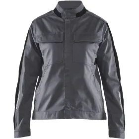 Damen Stretch Bundjacke &quot;4443&quot; Industrie  mittelgrau/schwarz, XS