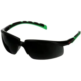 Schutzbrille Solus™ S2050ASP-BLK schwarz/grüne Bügel, graue Scheibe, IR 5.0 