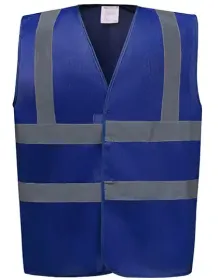 Warnschutz-Weste High-Vis 2-Bands &quot;YK100&quot; royal, M