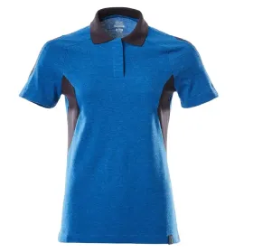 Damen Poloshirt &quot;ACCELERATE&quot; azurblau/schwarzblau, XS