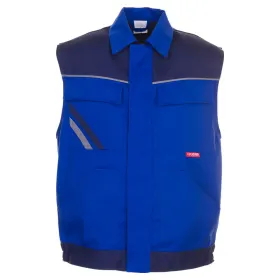 Arbeitsweste &quot;HIGHLINE&quot; 285g/m² Canvas-Besatz XL, kornblau/marine/zink