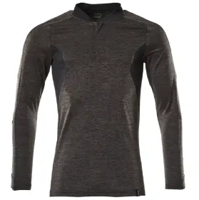 Langarm-Poloshirt COOLMAX® Pro "ACCELERATE" dunkelanthrazit/schwarz, XL