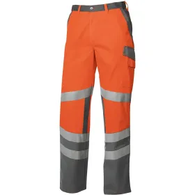 Warnschutz Bundhose &quot;2110-845&quot; Hi-Vis Comfort warnorange/dunkelgrau, 58 - kurz