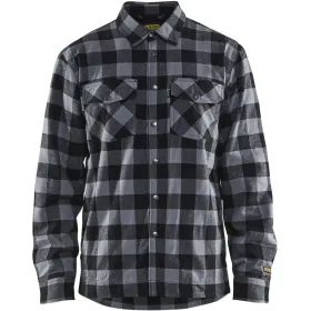 Gefüttertes Flanellhemd &quot;3225&quot; dunkelgrau/schwarz, XXL