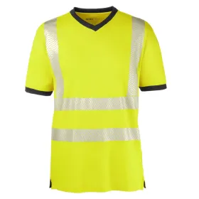Warnschutz T-Shirt "MIAMI" UV-Schutz gelb/grau, 4XL