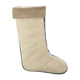 Lammwolle-Einziehsocken mit Cordstulpe 47