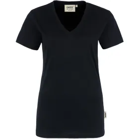 Damen T-Shirt &quot;Classic&quot; V-Ausschnitt 126 schwarz, L