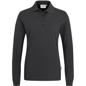 Damen-Langarm-Poloshirt &quot;PERFORMANCE&quot; 215 karbongrau, XL