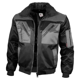 Pilotenjacke 4in1 mehrfarbig L, schwarz/grau