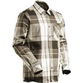 Flanellhemd &quot;22904-446&quot; Customized L, dunkel-sandbeige-kariert