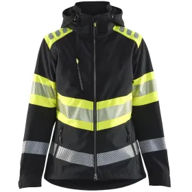 Damen Warnschutz Softshelljacke Kl. 1 &quot;4404&quot; S, schwarz/gelb
