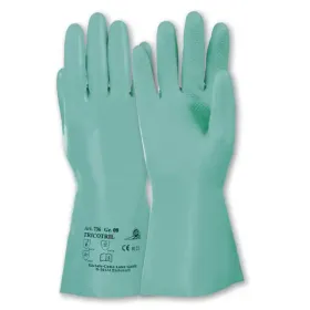 Nitril Chemiekalienhandschuhe "TRICOTRIL® 736" grün 8 (M)