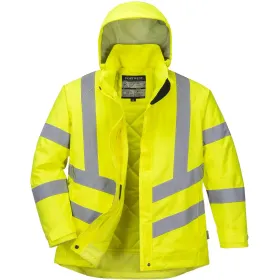 Damen Warnschutz Winterjacke &quot;LW74&quot; gelb, M
