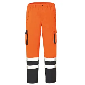 Warnschutz Regenhose &quot;BALTIMORE&quot; orange/marine L