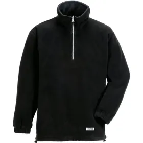 Fleece Troyer &quot;RELAX&quot; mit Zip-Kragen schwarz/anthrazit, L