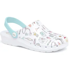 Damen Clogs &quot;ODEN+ PRINT&quot; aquamarine 38