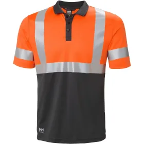 Warnschutz Polo-Shirt ADDVIS UV-Sch. orange/schwarz, L