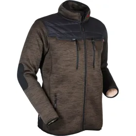 Strickjacke "INUIT TEDDY" L, green-melange