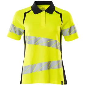 Damen Warnschutz Polo-Shirt &quot;ACCELERATE SAFE&quot; UV-Schutz gelb/schwarzblau, S