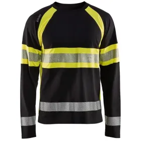 Warnschutz Langarmshirt &quot;3510&quot; L, schwarz/gelb