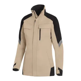 Damen Arbeitsjacke &quot;ANDREA&quot; beige/schwarz, XXL