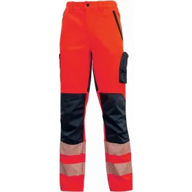 Warnschutz Stretch Bundhose &quot;ROY&quot; Hi-Light red, XL (DE size: L)