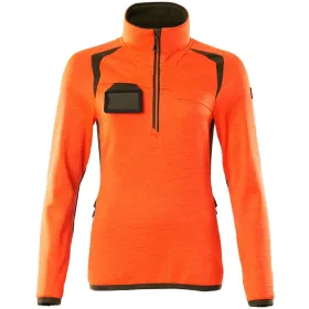 Damen Fleecepullover &quot;ACCELERATE SAFE&quot; orange/moosgrün, 5XL