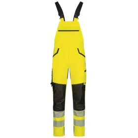 Warnschutz Stretch Latzhose  gelb/schwarz, 56