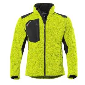 Strickfleece-Jacke &quot;PROTECTANO&quot; L, kiwi/meliert