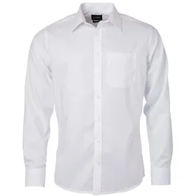 Baumwollhemd Langarm "JN682" white, XL