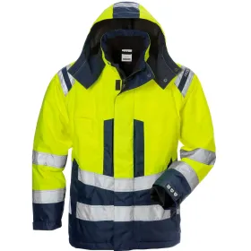 Warnschutz Damen Winterjacke &quot;4037 GTT&quot; Kl. 3 S, gelb/marine