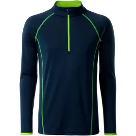 Funktionsshirt Langarm &quot;JN498&quot; XL, navy/bright-yellow