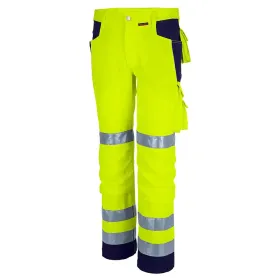 Warnschutz Bundhose „pro Warnschutz mg 245“ gelb/marine, 50