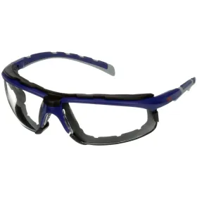 Schutzbrille Solus™ S2001SGAF-BGR-F blau/graue Bügel, klare Scheibe, mit Schaumrahmen 