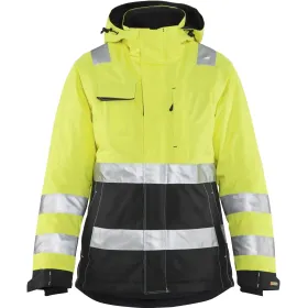 Damen Warnschutz Winterjacke "4872" gelb/schwarz, M