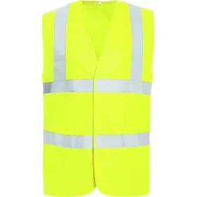 Polyester-Warnweste  Kl. 2 flammhemmend L, gelb