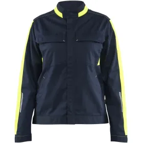 Damen Stretch Bundjacke &quot;4443&quot; Industrie  XS, dunkelmarine/gelb