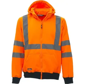 Warnschutz Kapuzen-Sweatjacke &quot;MELODY&quot;  Orange, XL (DE size: L)