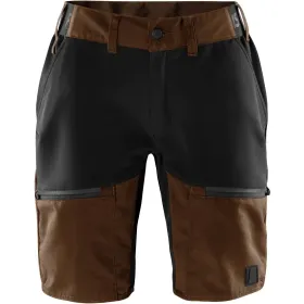 Damen Stretch Shorts "CARBON" Outdoor XXL, rostrot/schwarz
