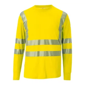 Warnschutz Longsleeve-Shirt "REFLECTIQ" UV-Schutz warngelb, XS