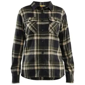 Damen Flanellhemd &quot;STRIKER&quot; waldgrün/schwarz, XS