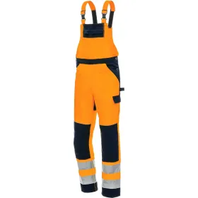 Warnschutz Latzhose &quot;MOTION TEX VIZ orange/marine, 54