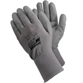 Soft-PU Nylon-Feinstrickhandschuhe schwarz vollbeschichtet 