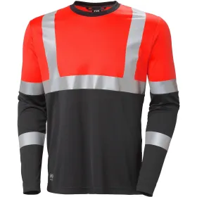 Warnschutz Langarmshirt &quot;ADDVIS&quot; UV-Schutz rot/schwarz, 3XL